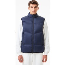 Lacoste Down Fill Mens West Dik Yaka Kaz Tüyü Erkek Yelek Lacivert