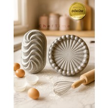 ChefTime 2'li Gri Baton&tart Kek Kalıbı