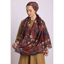 AYSHARA Kardelen Koleksiyonu - Kehribar Sıcağı  Çift Taraf Şal