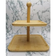 Sween Home Bambu 2 Katlı Sunum Tabağı