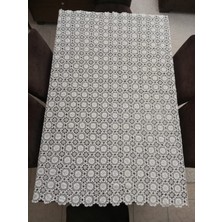 Mor Tırtıl El Işi Dantel Kare Masa 6 Kişilik Örtüsü Hediyelik, Çeyizlik, Nostaljik, Vintage