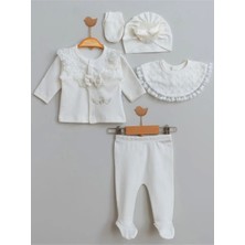 Sofun %100  Pamuklu 5 Parca Hastane Çıkışı Yenidoğan Zıbın Seti