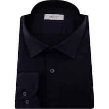 Uki Lacivert Comfort Fit Uzun Kol Gömlek