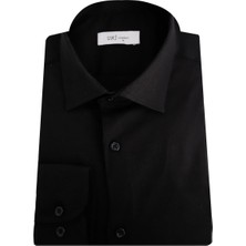Uki Siyah Comfort Fit Uzun Kol Gömlek