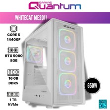 Quantum Gaming Whitecat ME2011 I5-14400F 16GB Ddr5 1tb Nvme SSD Rtx 5060 8gb Masaüstü Oyun Bilgisayarı