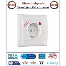 Özbience Güçlü Akım Şok Koruma Sıva Altı Priz, Güvenli ve Dayanıklı Tasarım