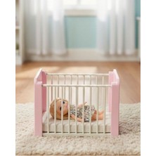 Ada Goods Oyuncak Bebek Beşiği | 10 cm Uzunluk | Oyuncak Bebekler Için Şık Beşik