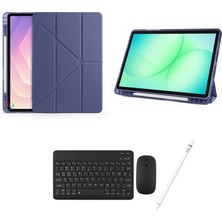 Redmud Teknoloji Ipad 8. Nesil ve 9. Nesil 10.2 Inç ile Uyumlu Standlı Kılıf Klavye Mouse ve Dokunmatik Kalem Set