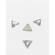 Üçgen Kesim | 3 Delikli | 16MM Kristal Boncuk 50 Adet Paketi B:102