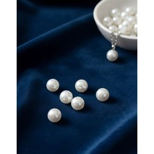 Beyaz Inci Akrilik Yuvarlak Boncuk (18MM) - 30 Adet B:93