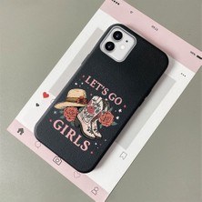 HONTINGA iPhone 12 ile Uyumlu Kılıfı Deri Dokusu Anti Düşme Yumuşak Silikon Telefon Kılıfı Şık Desen K7-3082