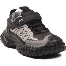 Marco Kids Marcokids 22677 Cırtlı Kaymaz Taban Gri Siyah Erkek Çocuk Spor Ayakkabı