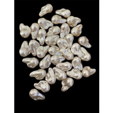 Akrilik Delikli Barok Krem Boncuk 25MM 25 Adet 70G B:66