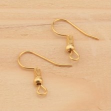 Takı Yapımı Için Gold Kaplama Otantik Renk Küpe Kancası 50 Adet(25 Çift)