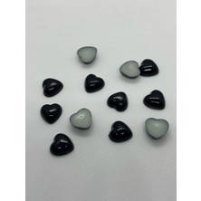 Yarım Kalp Inci 6 mm Siyah (50 gr - 360 Ad) Yapıştırma Inci B:6