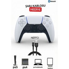 Neffo Bluetooth Oyun Kolu Ps4 Ps5 ve Pc Uyumlu Wireless Kablosuz Oyun Kolu Joystick