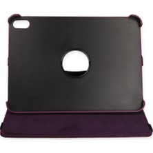 Marsilyan iPad 2022 10.9 (10.nesil) Kılıf 360 Tablet Deri Kılıf - Mürdüm