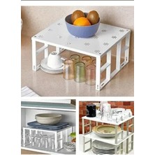 Sween Home 2 Adet Metal Beyaz Renk Katlanabilir Banyo Mutfak Düzenleyici