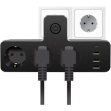 Özbience 3'lü Termal Akım Koruma Prizi 3xusb 1xtype-C 20W Pd, Güçlü ve Güvenli
