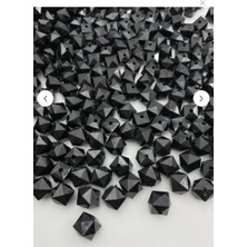 10MM Siyah Renk Küp, Kübik Model Akrilik Boncuk,takı ,çanta Boncuğu (100 Adet)