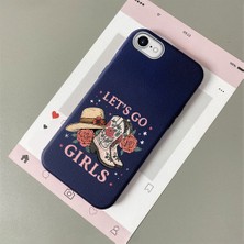 HONTINGA iPhone Se 2022 ile Uyumlu Kılıfı Deri Dokusu Anti Düşme Yumuşak Silikon Telefon Kılıfı Şık Desen K7-3082