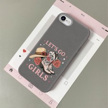 HONTINGA iPhone 8 ile Uyumlu Kılıfı Deri Dokusu Anti Düşme Yumuşak Silikon Telefon Kılıfı Şık Desen K7-3082