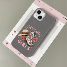 HONTINGA iPhone 13 ile Uyumlu Kılıfı Deri Dokusu Anti Düşme Yumuşak Silikon Telefon Kılıfı Şık Desen K7-3082