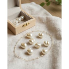 Akrilik Delikli Barok Krem Boncuk 10 mm 50 Adet B:78