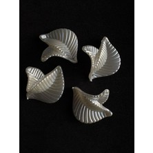 Akrilik Beyaz Çift Yapraklı Delikli Inci 32MM (50 Adet) B:47
