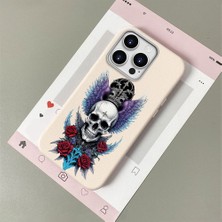 HONTINGA iPhone 16 Pro ile Uyumlu Kılıfı Deri Dokusu Anti Düşme Yumuşak Silikon Telefon Kılıfı Sanatsal Desen K7-3081