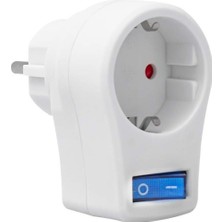 Özbience Akım Korumalı Beyaz Priz, Anahtarlı, 10A, Güvenli ve Dayanıklı Tasarım