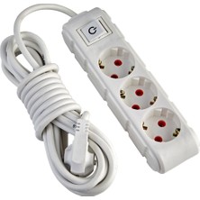 Özbience 5 Metre Akım Korumalı Beyaz Priz ile Güçlü ve Güvenli Elektrik Kullanımı