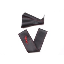 Lokiboo Tüm Araçlara Uyumlu Direksiyon Kılıfı ve Vites Körüğü Siyah Vinil