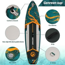 Genreen Board Şişme Sup Board/stand Up Paddle Board 335 × 86 × 15 cm cm Koyu Yeşil