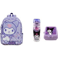 Kuromi Anaokulu Çantası ,matara ve Beslenme Kabı