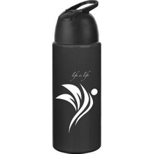 Pazarcan Buffer® Kilitlenebilen Matara Güvenlikli Suluk Sporcu Matarası Spor Su Şişesi Içecek Şişesi Siyah 7