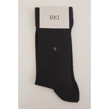 Uki Gri Tekli Çorap