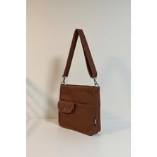 Bagg Move Model Kahverengi Kadife Çanta
