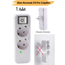 Özbience Kablosuz Akım Korumalı 2'li Grup Priz Topraklı Çoklu Çoğaltıcı