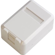 Tograt 10 Adet - Tekli Sıva Üstü Duvar Prizi Keystone Jack Kutusu Cat7 CAT6A Cat6 CAT5E