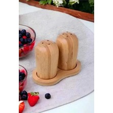 Sween Home Bambu Standlı 2li Tuzluk Baharatlık