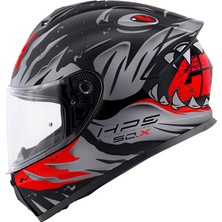 GIVI 50.X SHARKBITE MAT SİYAH-GRİ-KIRMIZI KASK