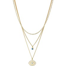 Klips Concept Göz ve Nazar Boncuğu Üçlü Kolye