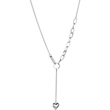 Klips Toptan Kalp Obje Detay Zincir Kolye