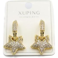 Royaleks Taşlı Yıldız Küpe - Altın