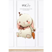 Pekshop Havuçlu Krem Tavşan Folyo Balon