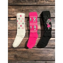 Bemp 3 'lü Desenli Kız Çocuk Havlu Külotlu Çorap 11-12 Yaş