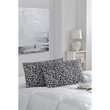 Marla Home 2'li Yastık Kılıfı | Pamuklu | 50X70 cm | Siyahleopar