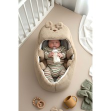 Tavşanlı Peluş Bebek Taşıma Çantası Yumuşak Pamuklu Malzeme ile 65x35x23 cm Konforlu Taşıma