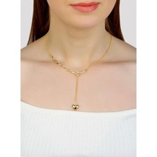 Klips Toptan Kalp Obje Detay Zincir Kolye